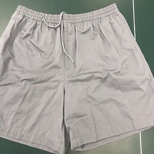 Vtg First Run Men's Large Gray Gym Runner Shorts Elastic Waist Band Pockets